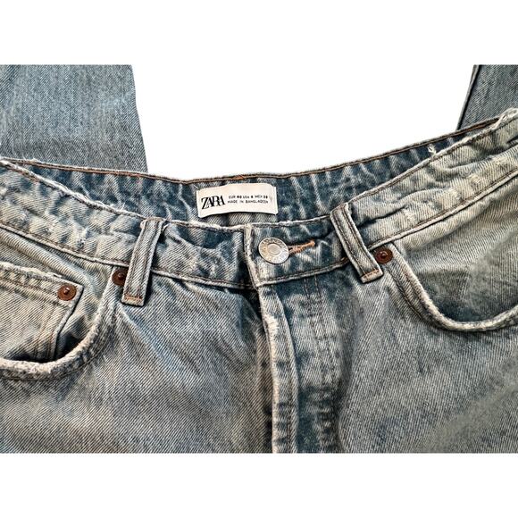 Zara High Rise Distressed Jeans – Button Fly – Women’s‎ Size 6 - Picture 4 of 4